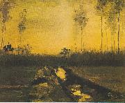 Vincent Van Gogh Landscape at Dusk France oil painting artist